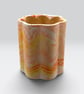 Sunrise Orange Yellow & Red Marbled Wine Cooler Handmade 750ml Bottle Cooler - Image 4