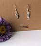 .999 Fine Silver Leaf Drop Earrings - Image 6