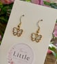 Butterfly Dangle Earrings, White Butterfly Charms, Handmade Jewellery  - Image 2