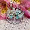 Amazonite Tree of Life Pendant Necklace