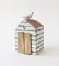 Hand Painted Wooden Beach Hut with Seagull  - Image 4
