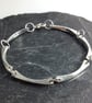 Sterling silver forged link bracelet - Image 5