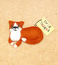 Ginger Felt Cat Brooch - Image 1
