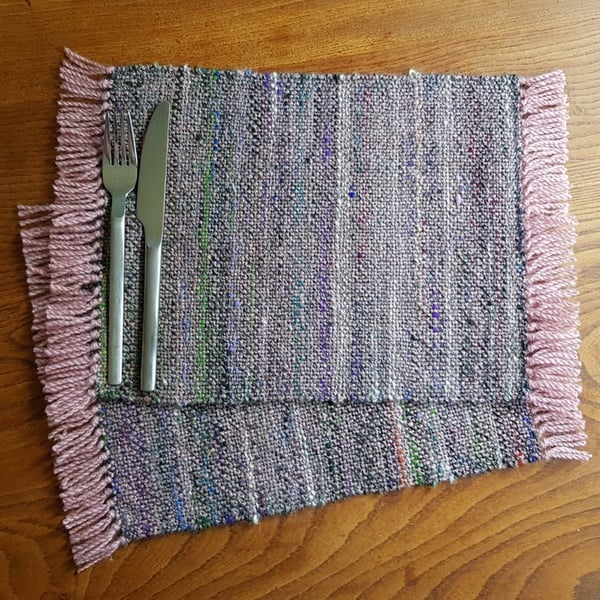 Hand Woven Placemats - Pink - Set of 2