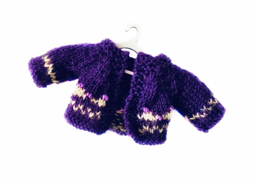 Purple embroidered Cardigan 