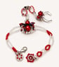 Red Spider Hand Chain – Beaded Ring and Bracelet - Image 2