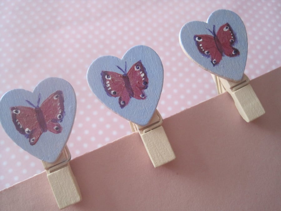 Mini Pegs with Butterflies