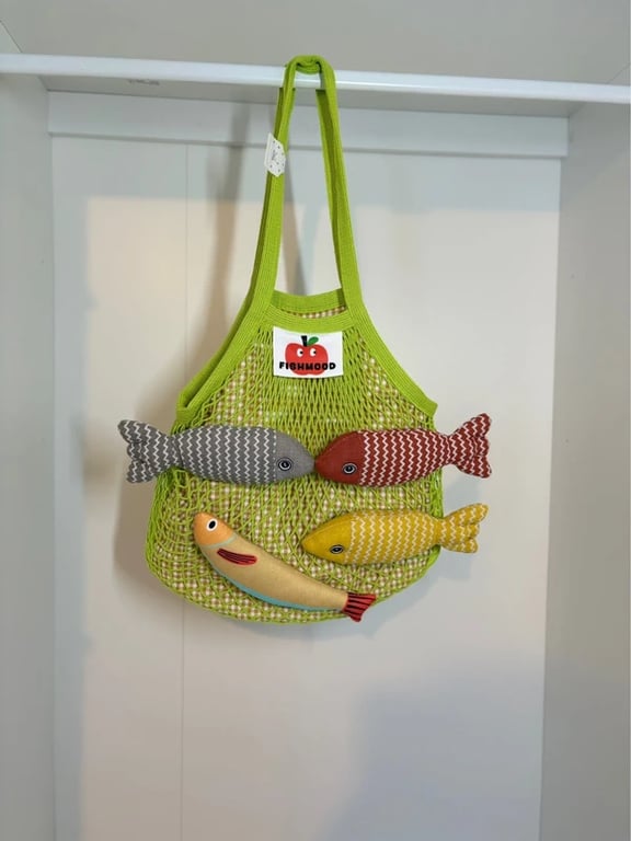Yellow- green salad colour summer Beach bag Fishmood