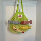 Yellow- green salad colour summer Beach bag Fishmood