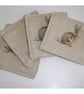 Coasters Hare 6 x Set of Hares Cotton Fabric Coaster Tableware - Image 8