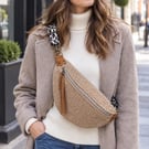 Teddy fleece crossbody sling bag unisex bag