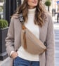 Teddy fleece crossbody sling bag unisex bag