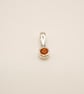 Tangerine Garnet Silver Pendant Charm Necklace Handmade  - Image 5