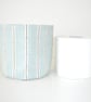 Toilet Roll Holder Loo Storage Basket Bathroom Kitchen Duck Egg Stripes Tidy