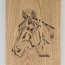 Wooden Wall Art Picture - Horse Portrait