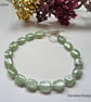 Designer Apple Green Prehnite Sterling Silver Bracelet AA GRADE - Image 3