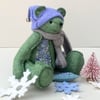 Christmas Elf teddy bear, handmade collectors artist bear