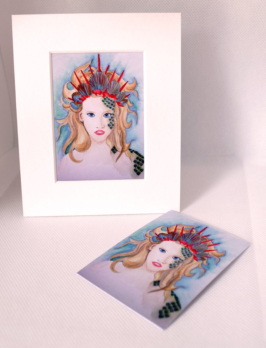 Mermaid ACEO Giclee Art Print Fantasy Art ACEO Art Card Artist Trading Card