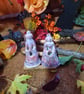 Handmade Ceramic Ghost Incense Holders – Matching Pair 