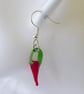 Lampwork Glass  Baby Chilli Pepper Earrings - Image 3