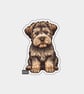 Funny Vinyl Sticker For Adults - Cute Dog Sitting