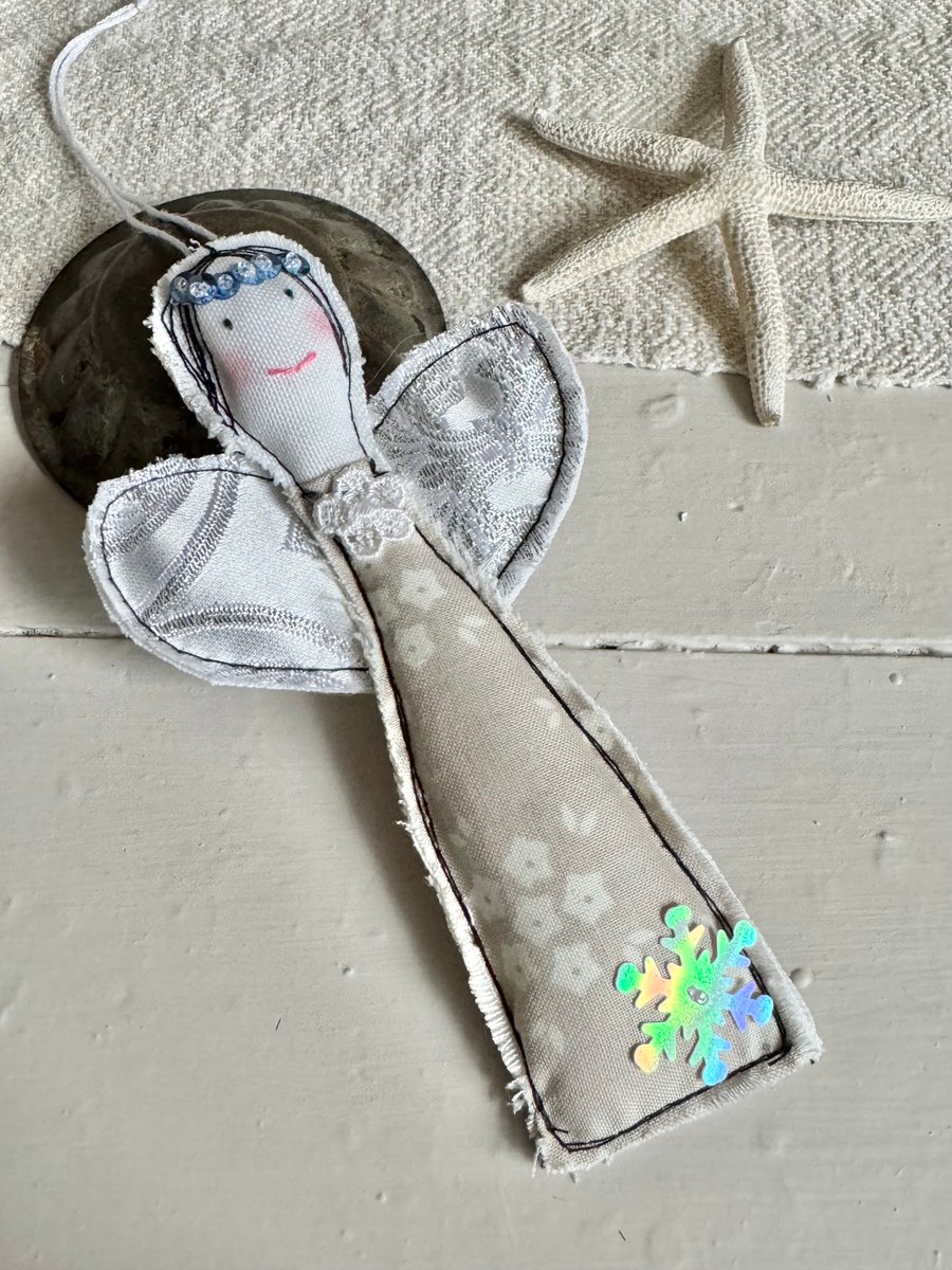 Christmas Fairy Embroidered Angel Tree Home Decoration 