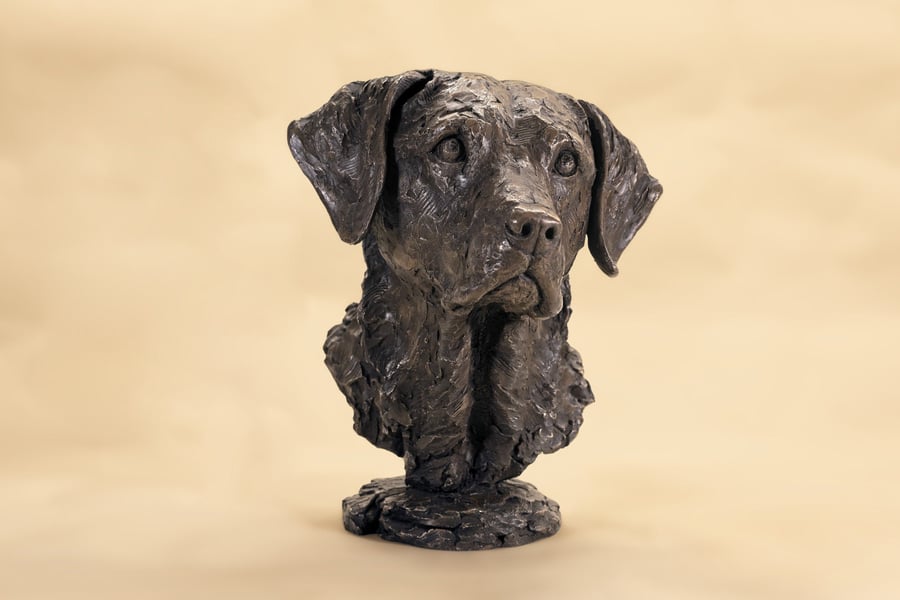 Labrador Portrait 4 Dog Statue Bronze Resin Sculpture