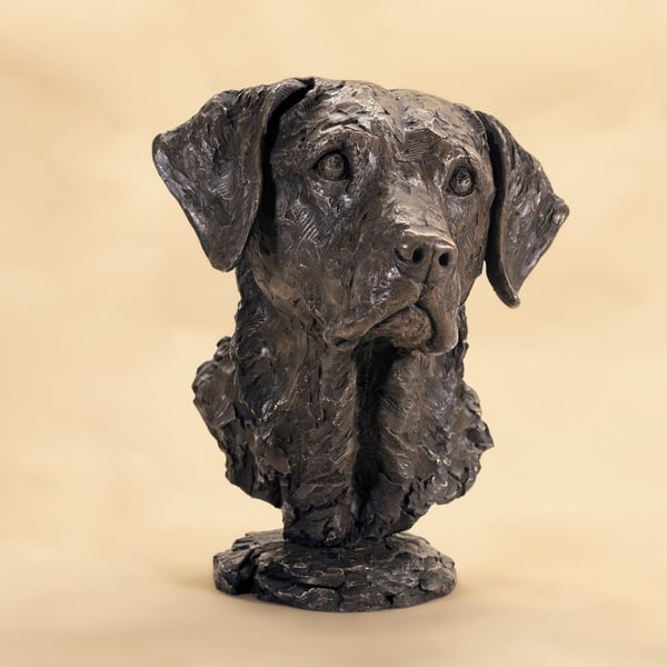Labrador Portrait 4 Dog Statue Bronze Resin Sculpture