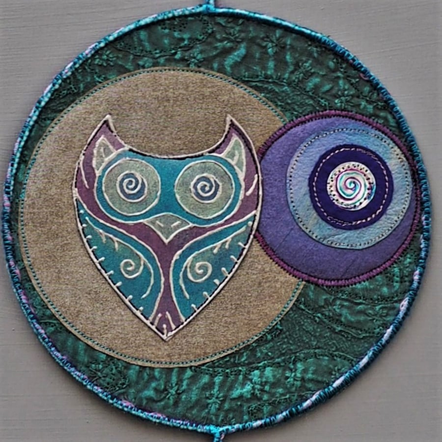 OMP434 - Owl Moon Mandala - Turquoise - Purple - Silver