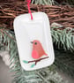 Robin on a branch - Christmas tree token - Image 4