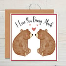 Bear love valentine card