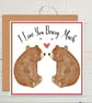 Bear love valentine card