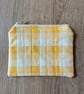 Yellow Gingham Print Quilted Fabric Midi Purse  - Image 2