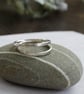 Silver stacking rings - hammered stacking rings  - Image 5