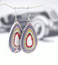 Large kenworth fordite earrings - Image 1