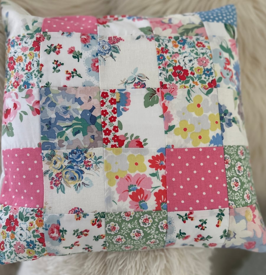   Patchwork Cushion In Cath Kidston Fabrics