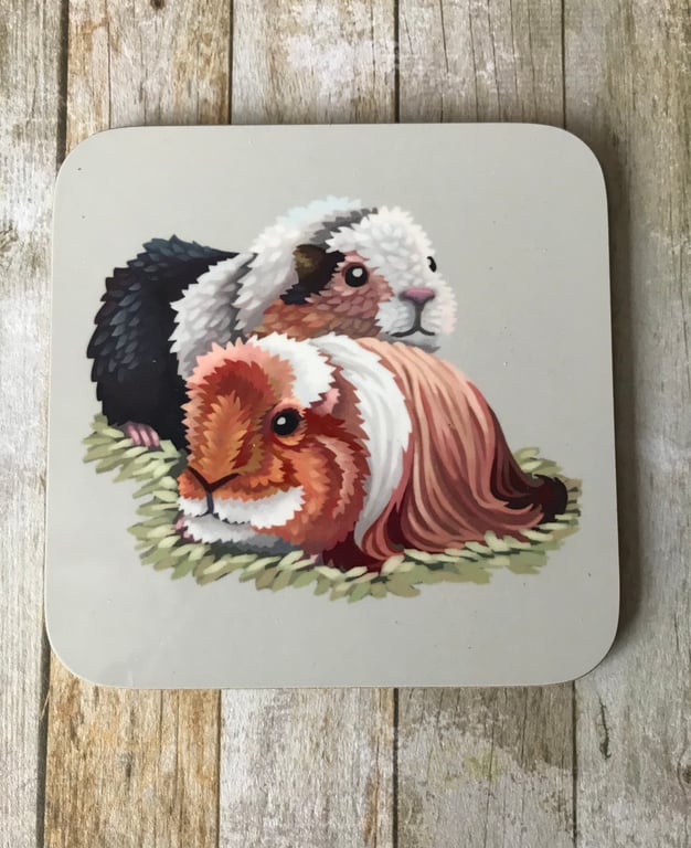 Guinea Pigs Square Coaster