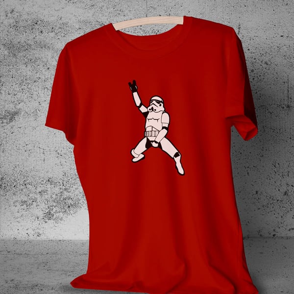 Star Wars T-Shirt. Mens graphic top, Stormtrooper dance tee Stormtrooping Shirt.