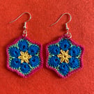 Handmade Crocheted African Style Earrings