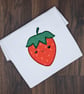 Personalised Embroidered Strawberry Kids T-Shirt - Sparkly Custom Name Tee