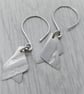 Silver Triangle Drop Earrings - Image 2