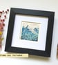 Miniature landscape painting - Mountain scene with blue flowers - Image 6