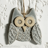 Ceramic owl hanging decoration Pottery owl ceramic bird 