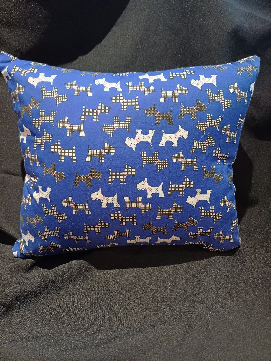 Hand made Scottie dog themed cushion