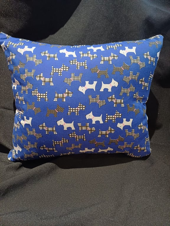 Hand made Scottie dog themed cushion