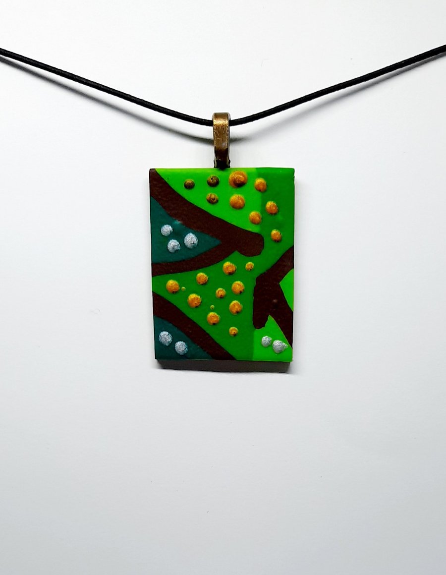 Polymer clay pendant 