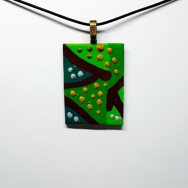 Polymer clay pendant 