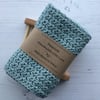 Crochet Larger Size Facecloth Washcloth in Misty Grey