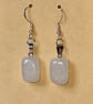 White Crystal Earrings – Handmade Natural Stone Earrings, Milky Quartz Style