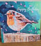 Robin bird painting printed birthday card - Image 4